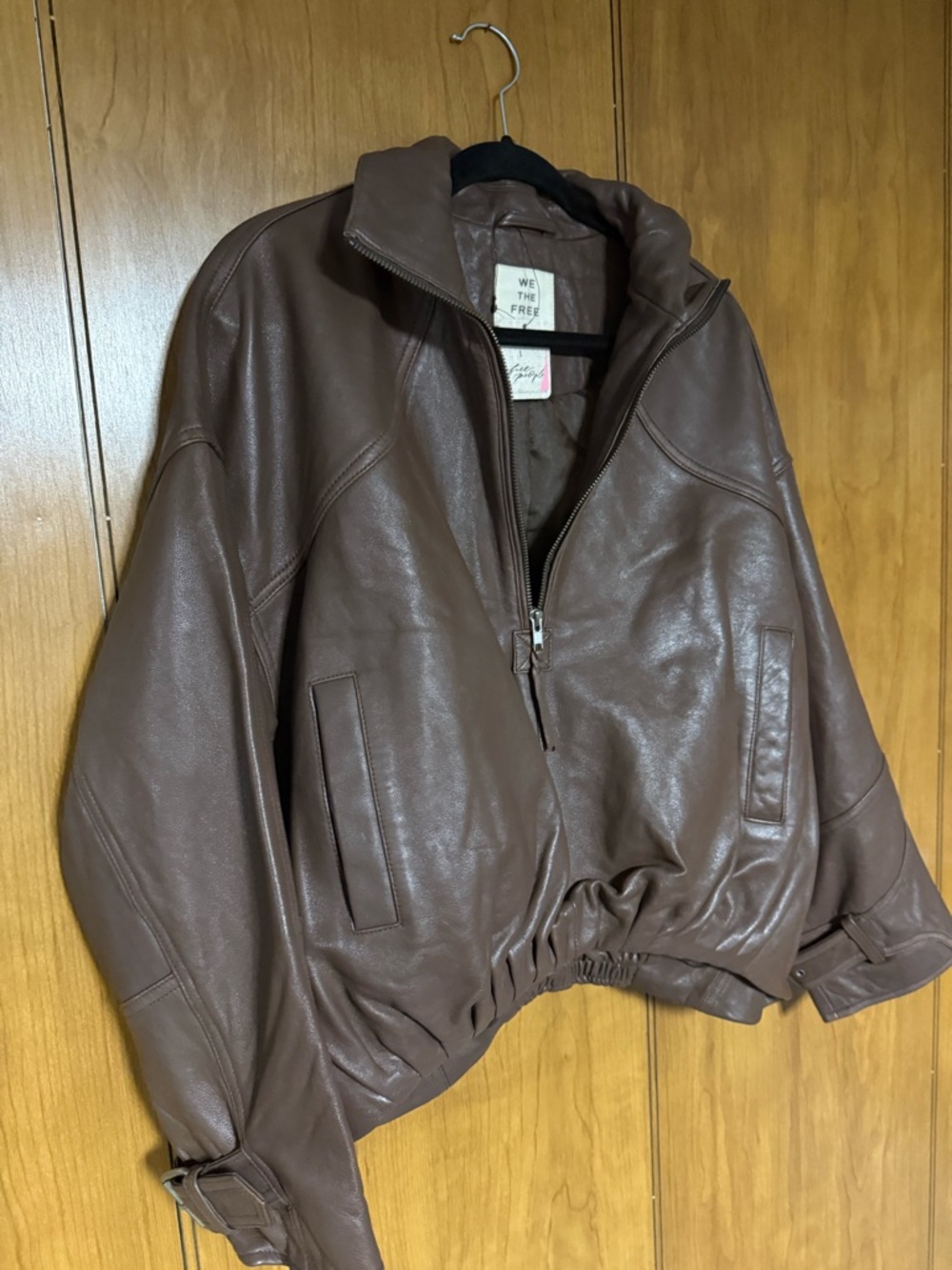 Free People Sonny Leather Pullover Jacket - Picture 4 of 7